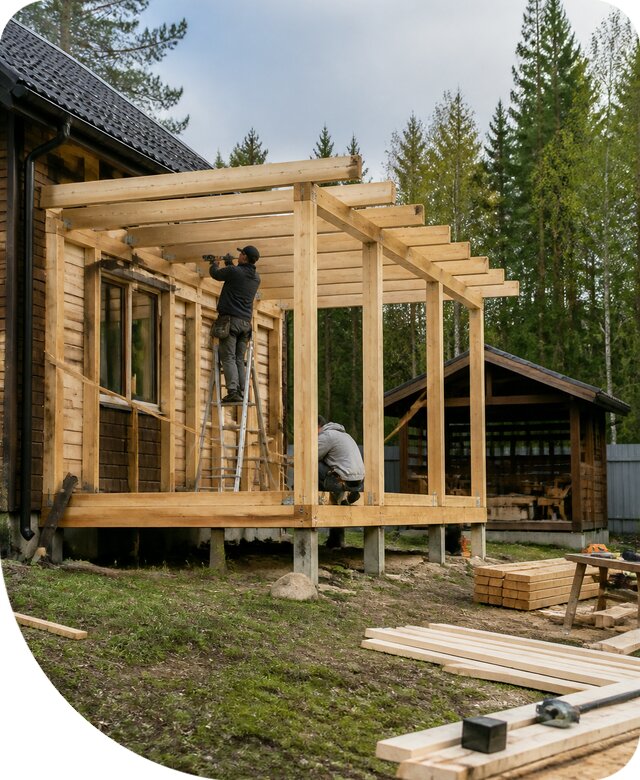 Строительство пристроек и построек на участке в Саратове
